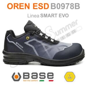 Scarpa Antinfortunistica Base Protection Oren Esd S3 Scariche Elettrostatiche DPI Seconda Categoria Suola Defaticante Antiscivolo Antibatterico Salento Summer Design Ruffano